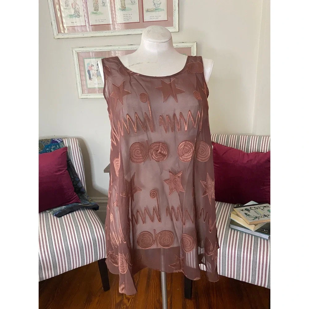 Victoria's Secret Brown Sheer Mesh night gown Sz‎ m